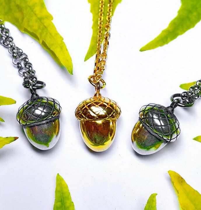 acorn pendants for good luck